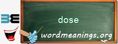 WordMeaning blackboard for dose